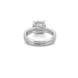 14K Gold 2.50 Carat Round Lab Grown Diamond Engagement Set with Under Halo