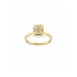 14K Gold 2.50 Carat Round Lab Grown Diamond Engagement Ring with Under Halo