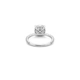 14K Gold 2.50 Carat Round Lab Grown Diamond Engagement Ring with Under Halo