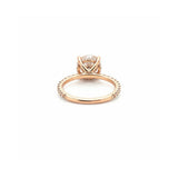 14K Gold 2.50 Carat Round Lab Grown Diamond Engagement Ring with Under Halo