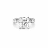 14K Gold Radiant 3.50 Carat Moissanite U Prong Eternity Engagement Ring