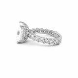 14K Gold Radiant 3.50 Carat Moissanite U Prong Eternity Engagement Ring