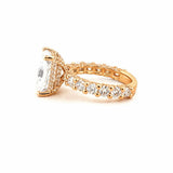 14K Gold Radiant 3.50 Carat Moissanite U Prong Eternity Engagement Ring