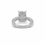14K Gold Radiant 3.50 Carat Moissanite U Prong Eternity Engagement Ring