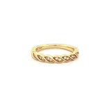 14K Gold Art Deco Twist Diamond Ring
