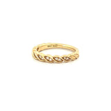 14K Gold Art Deco Twist Diamond Ring