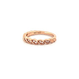 14K Gold Art Deco Twist Diamond Ring