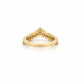 14K Gold Two Row V Prong Set Style Diamond Band