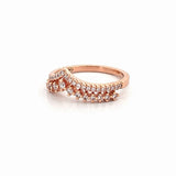 14K Gold Two Row V Prong Set Style Diamond Band