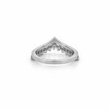 14K Gold Two Row V Prong Set Style Diamond Band