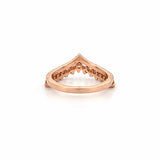 14K Gold Two Row V Prong Set Style Diamond Band