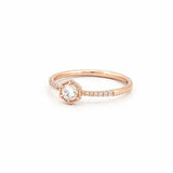 14K Gold Hexagonal Diamond Band