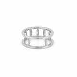 14K Gold Prong Set Open Baguette Cage Style Band