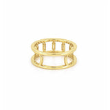 14K Gold Prong Set Open Baguette Cage Style Band
