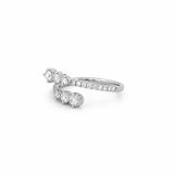 14K Gold Wrapped Open Six Diamond Band