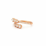 14K Gold Wrapped Open Six Diamond Band
