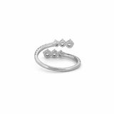 14K Gold Wrapped Open Six Diamond Band