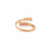 14K Gold Wrapped Open Six Diamond Band