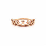 14K Gold Crown Style Diamond Band