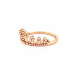 14K Gold Crown Style Diamond Band
