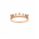 14K Gold Crown Style Diamond Band