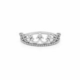 14K Gold Crown Style Diamond Band