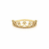 14K Gold Crown Style Diamond Band