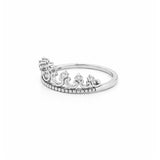 14K Gold Crown Style Diamond Band