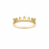 14K Gold Crown Style Diamond Band