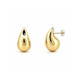 14K Gold Large Tear Drop Earrings
