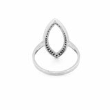 14K Gold Marquise Shape Black Diamond Ring