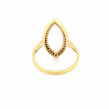 14K Gold Marquise Shape Black Diamond Ring