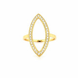 14K Gold Marquise Shape Diamond Ring