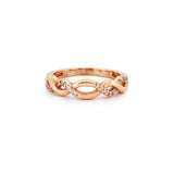 14K Gold Twist Weave Diamond Ring
