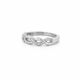 14K Gold Twist Weave Diamond Ring