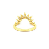 14K Gold Marquise and Pear Tiara Diamond Ring