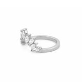 14K Gold Marquise and Pear Tiara Diamond Ring