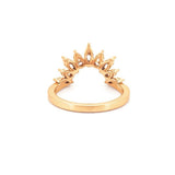 14K Gold Marquise and Pear Tiara Diamond Ring
