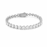 14K Gold Heart Diamond Tennis Bracelet