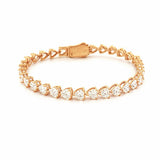 14K Gold Heart Diamond Tennis Bracelet