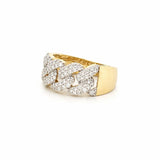 14K Gold Diamond Cuban Link Band