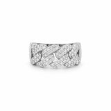 14K Gold Diamond Cuban Link Band