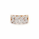 14K Gold Diamond Cuban Link Band
