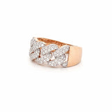 14K Gold Diamond Cuban Link Band