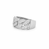 14K Gold Diamond Cuban Link Band