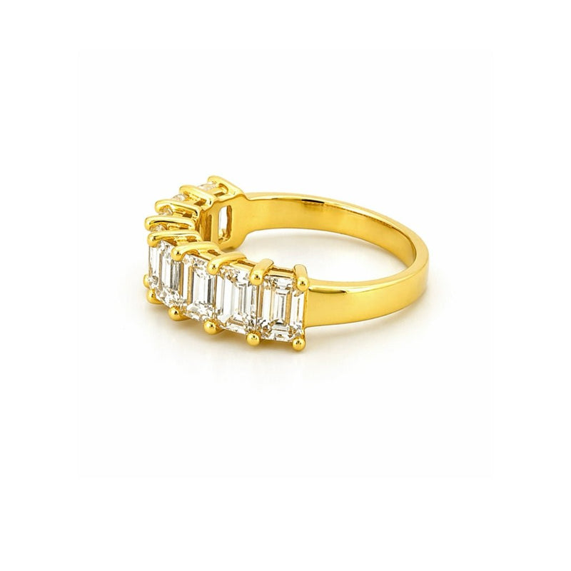 14K Gold Lab Grown Emerald Basket Diamond Ring