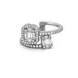 14K Gold Wrapped Halo Diamond Cluster Ring