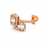 14K Gold Wrapped Halo Diamond Cluster Ring