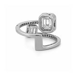 14K Gold Wrapped Halo Diamond Cluster Ring