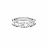 14K Gold 4.1MM Lab Grown Emerald Cut Diamond Wedding Band